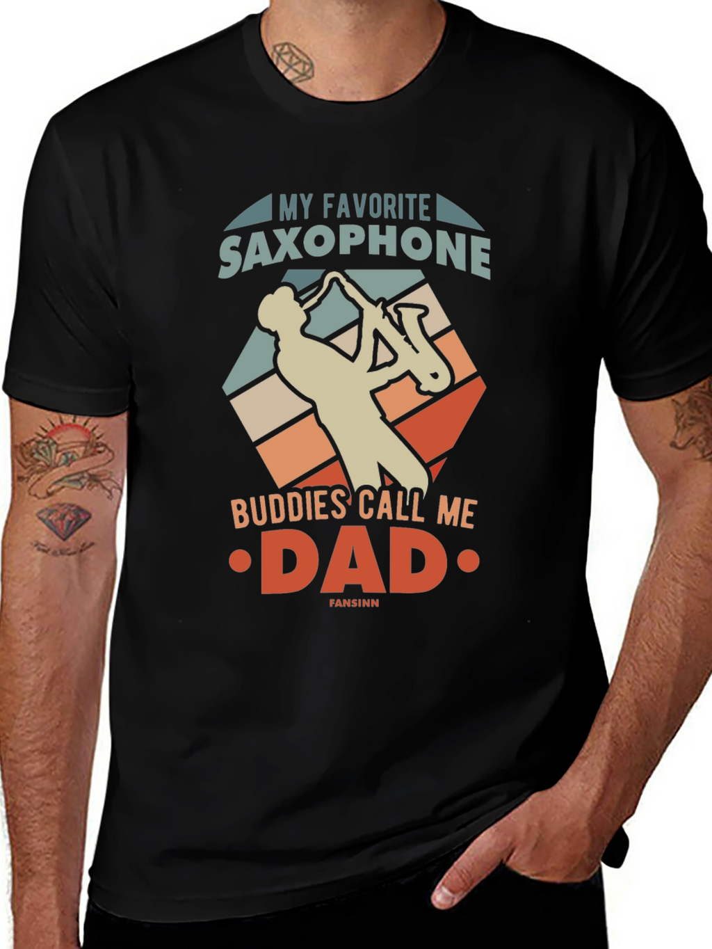 Saxophone Dad Graphic Tee