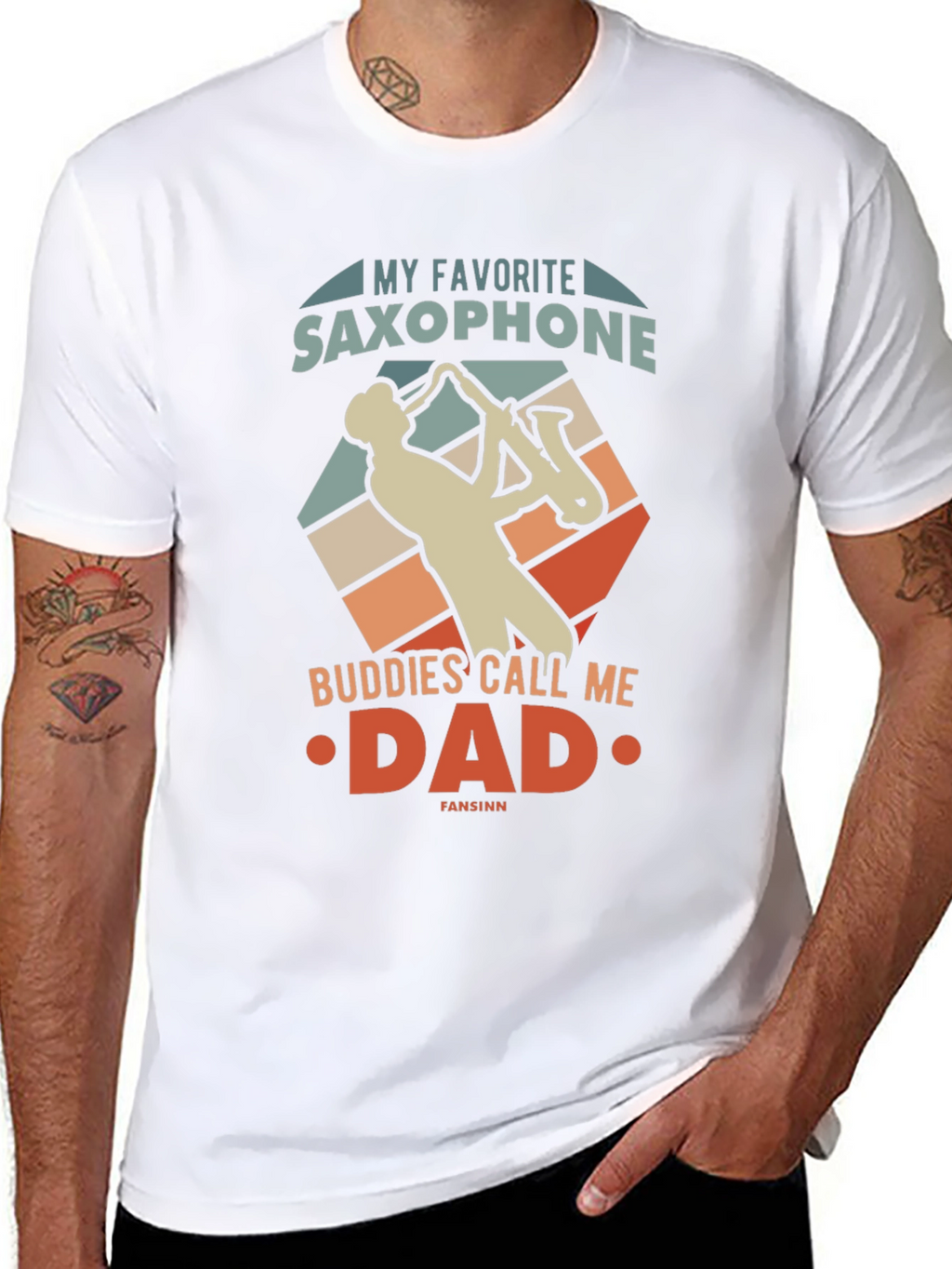 Saxophone Dad Graphic Tee