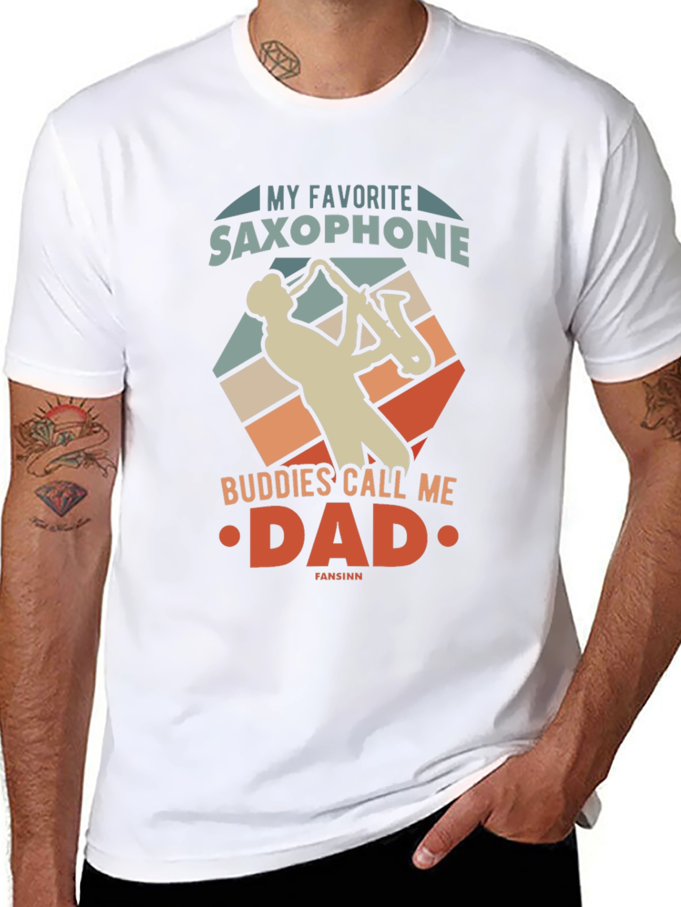 Saxophone Dad Graphic Tee