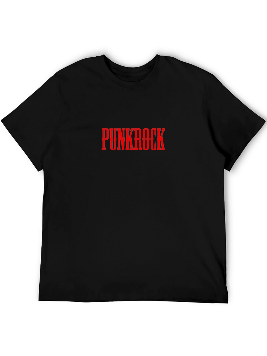 Punkrock T-Shirt - Red Text on Black