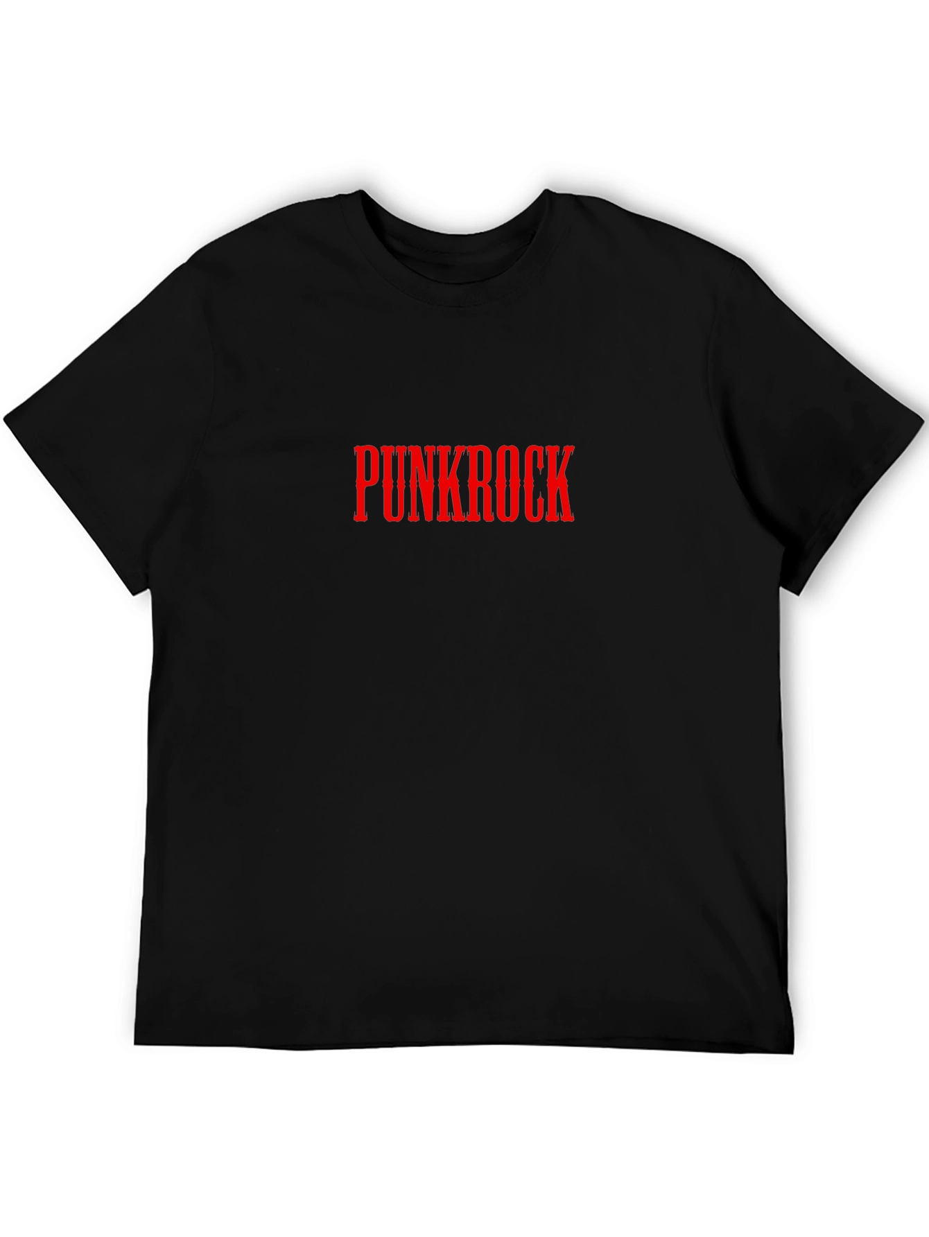 Punkrock T-Shirt - Red Text on Black