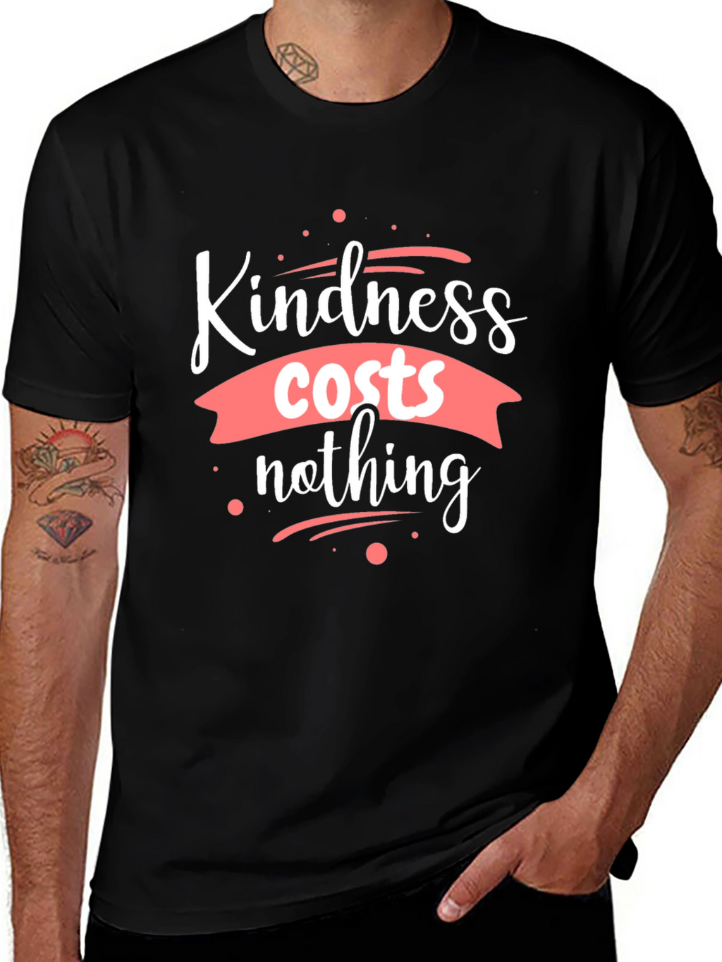 Kindness Costs Nothing Black T-Shirt