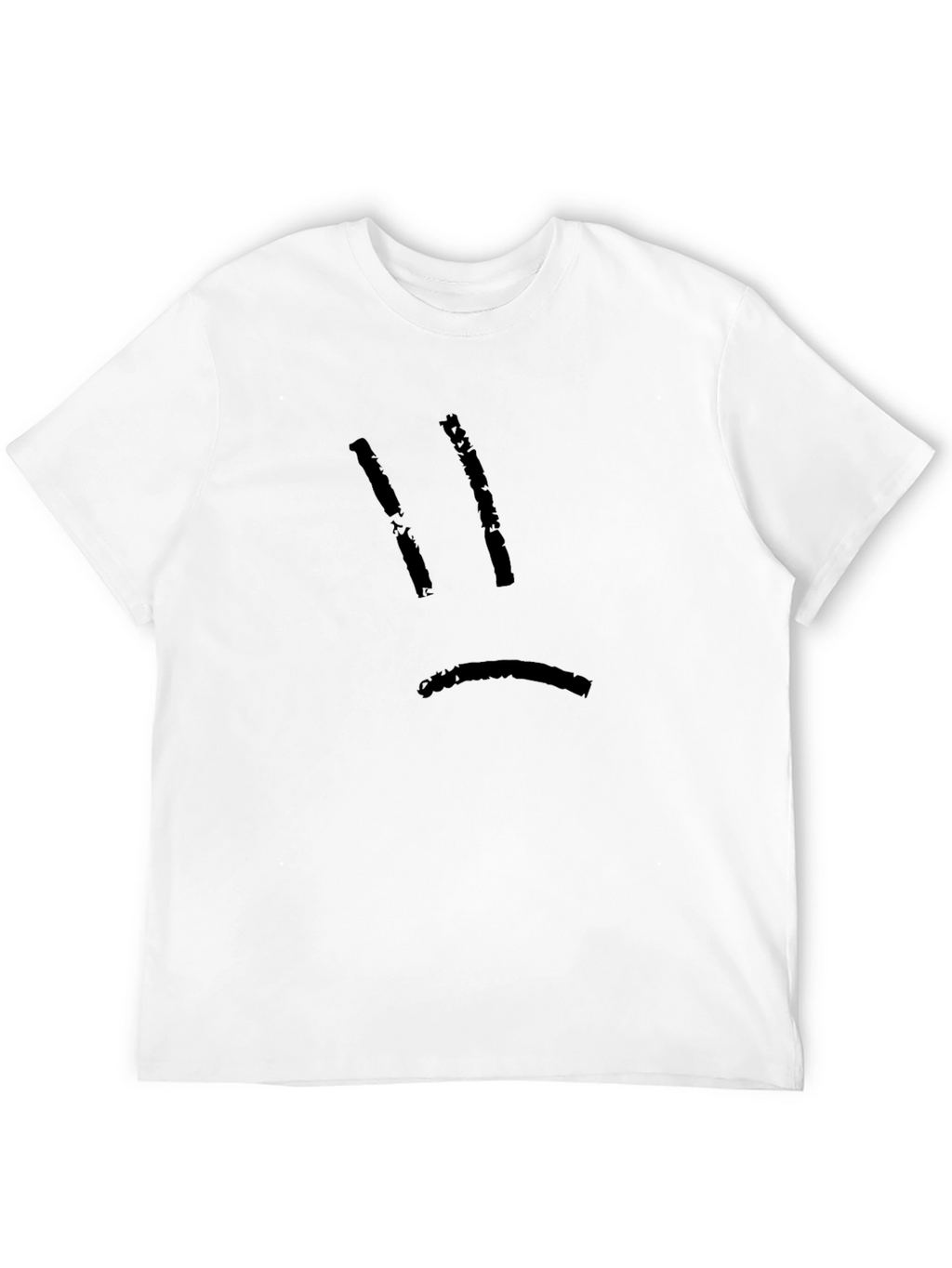 Sad Face Black T-Shirt