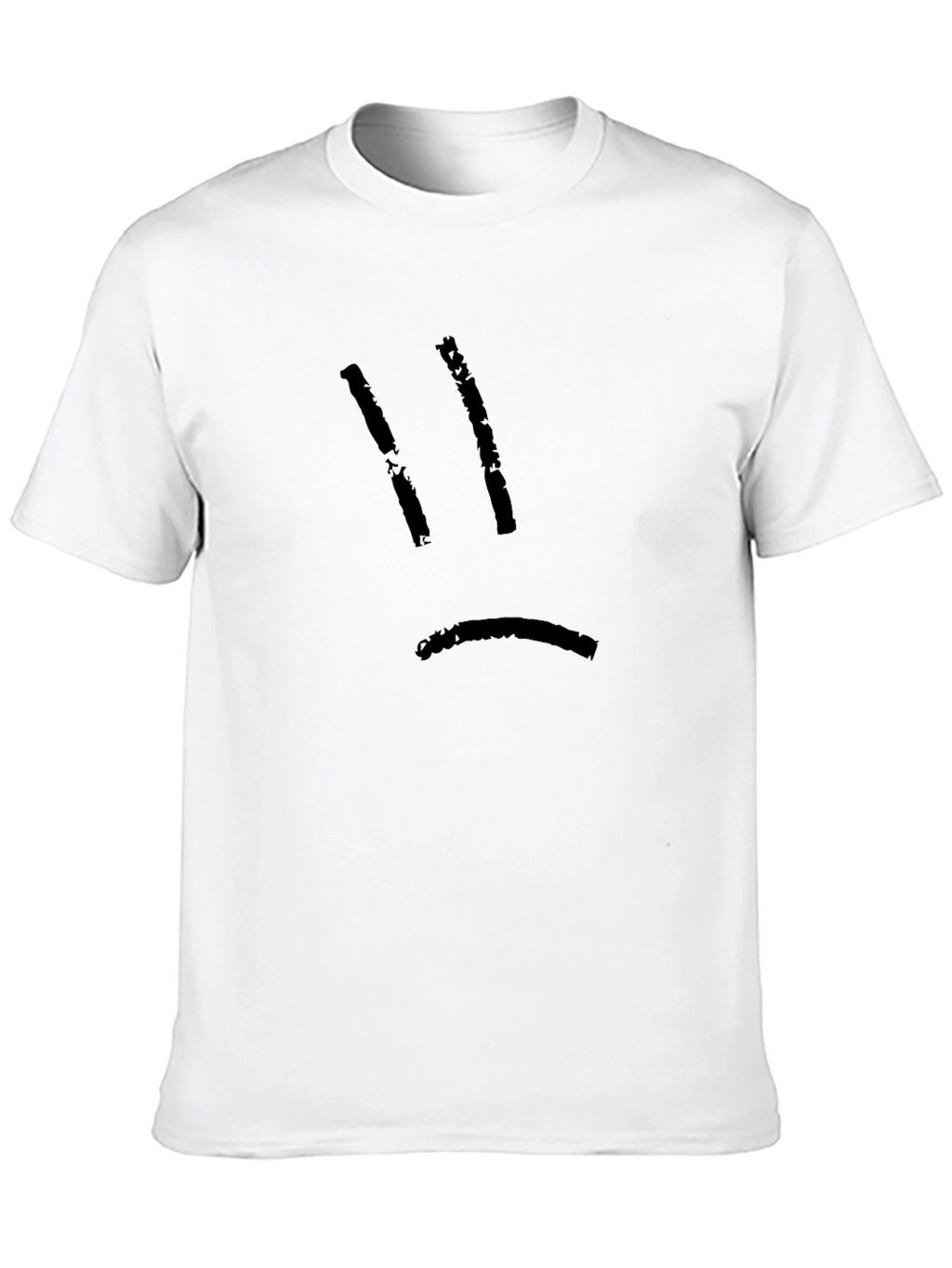Sad Face Black T-Shirt