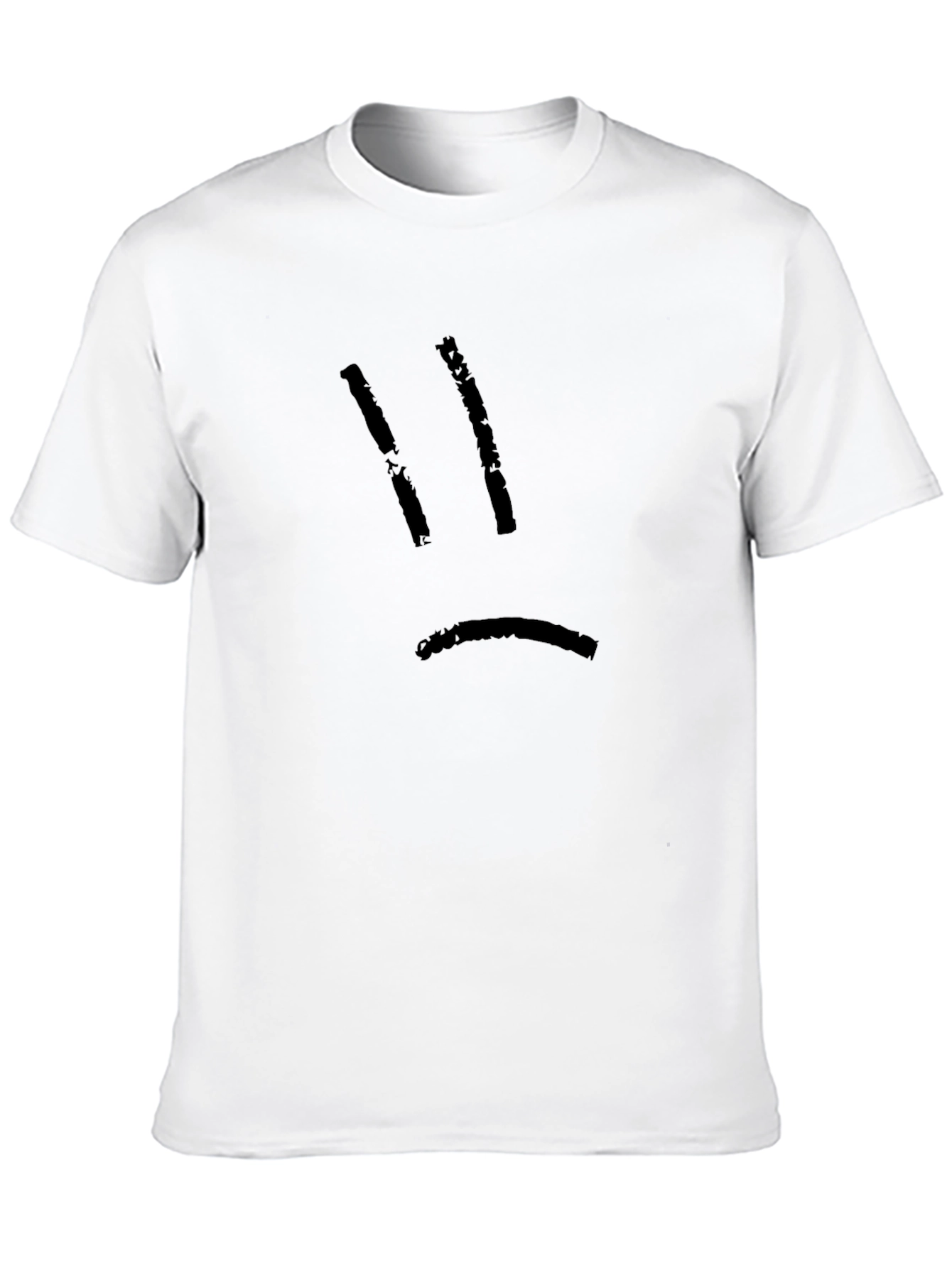 Sad Face Black T-Shirt