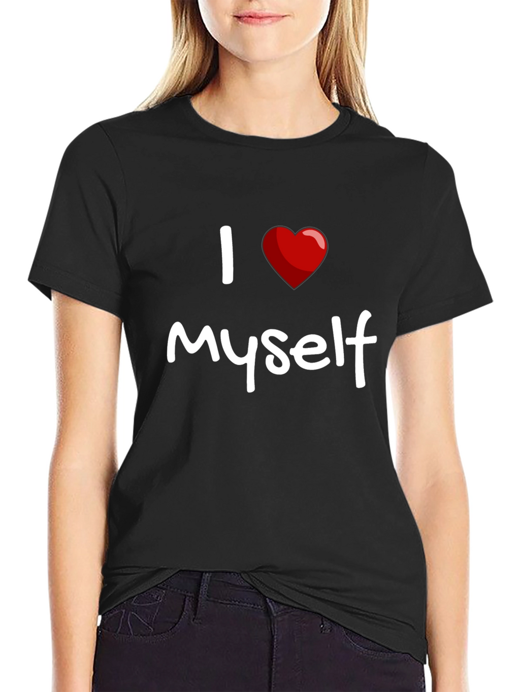 I Heart Myself T-Shirt - Black Short Sleeve