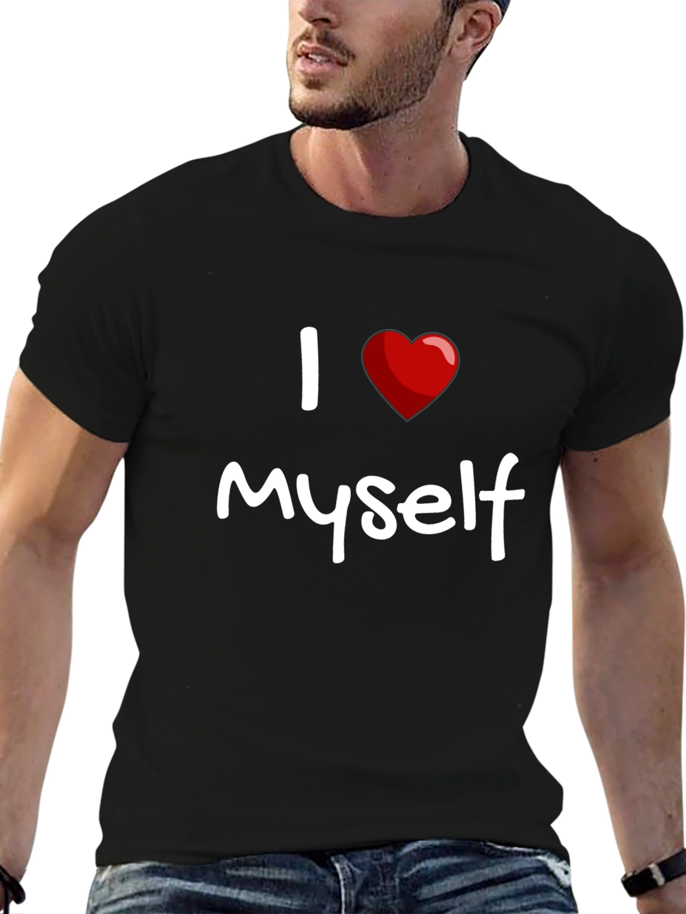 I Heart Myself T-Shirt - Black Short Sleeve