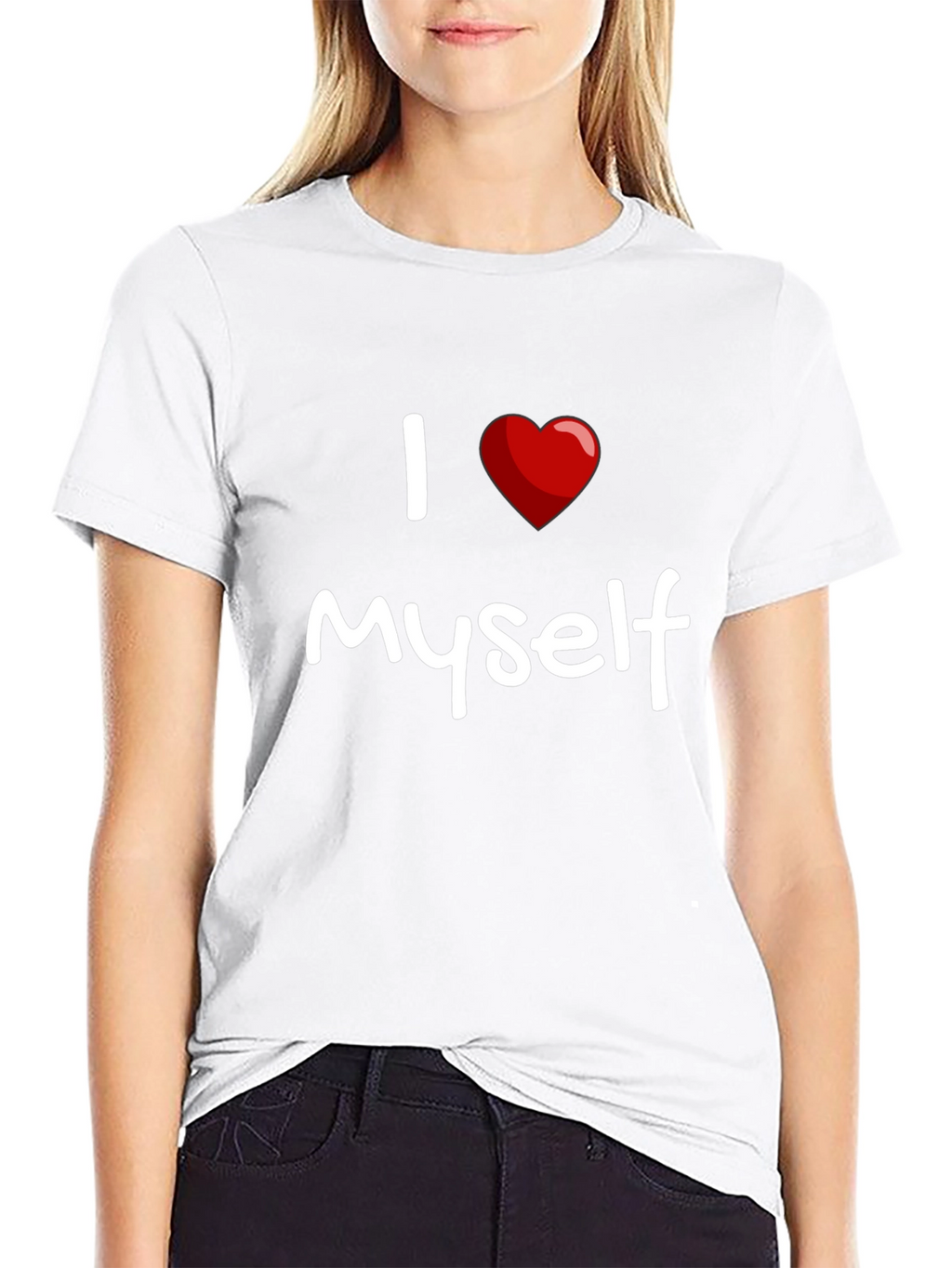 I Heart Myself T-Shirt - Black Short Sleeve