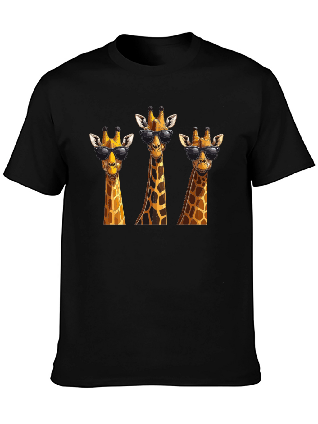 Cool Giraffe T-Shirt - Black Graphic Tee