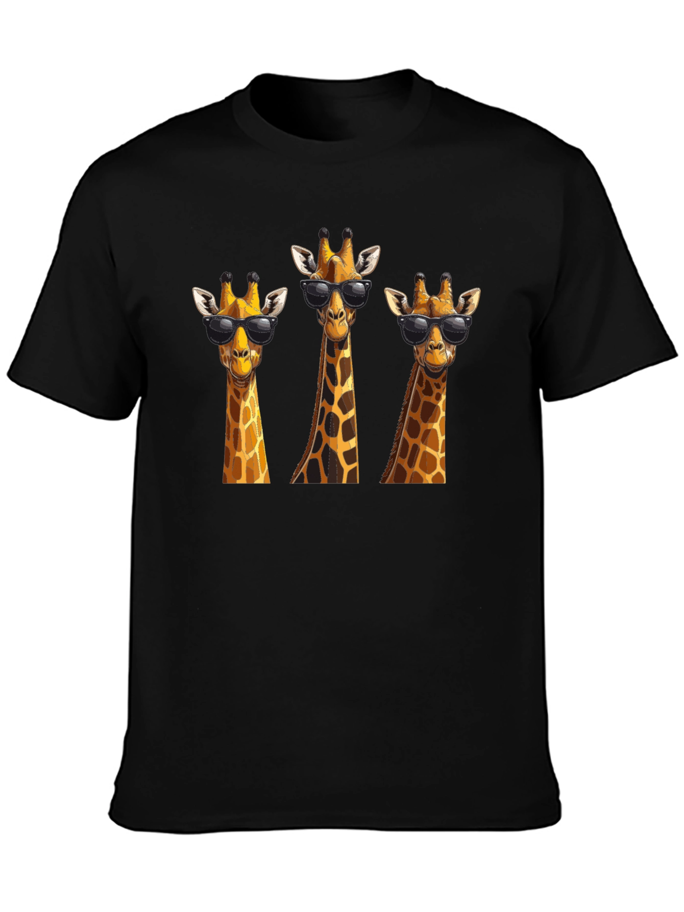Cool Giraffe T-Shirt - Black Graphic Tee