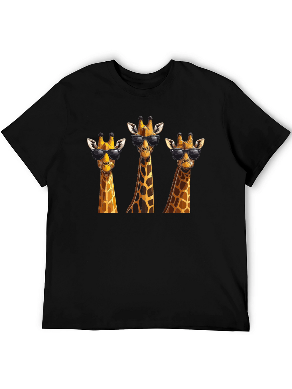Cool Giraffe T-Shirt - Black Graphic Tee