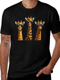 Cool Giraffe T-Shirt - Black Graphic Tee