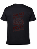 Pizza Run T-Shirt: Funny Foodie Fitness Tee
