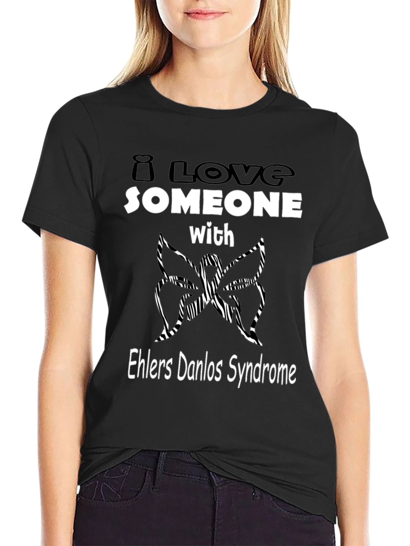 Ehlers Danlos Syndrome Awareness T-Shirt - Butterfly Design