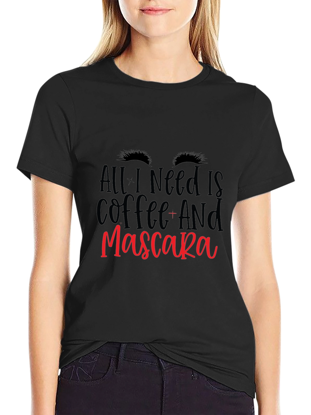 Coffee and Mascara Black T-Shirt