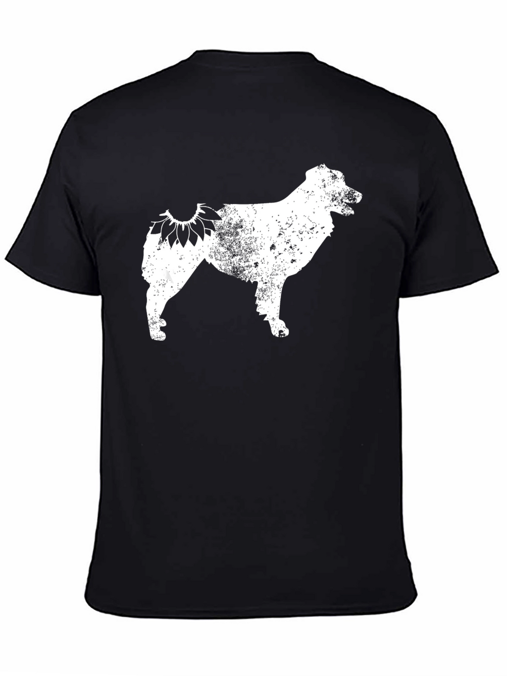 Sunflower Dog Silhouette T-Shirt – Rustic Dog Lover Tee