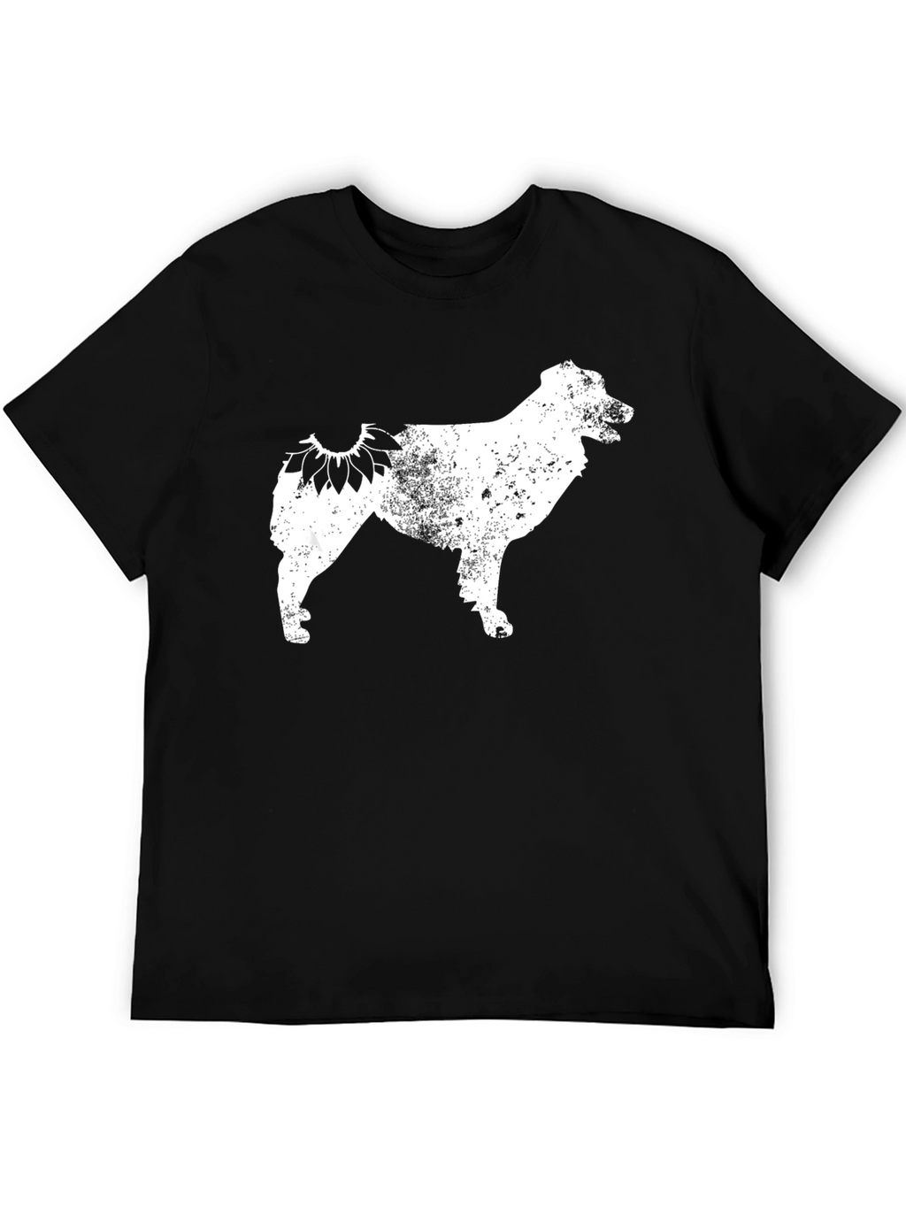 Sunflower Dog Silhouette T-Shirt – Rustic Dog Lover Tee