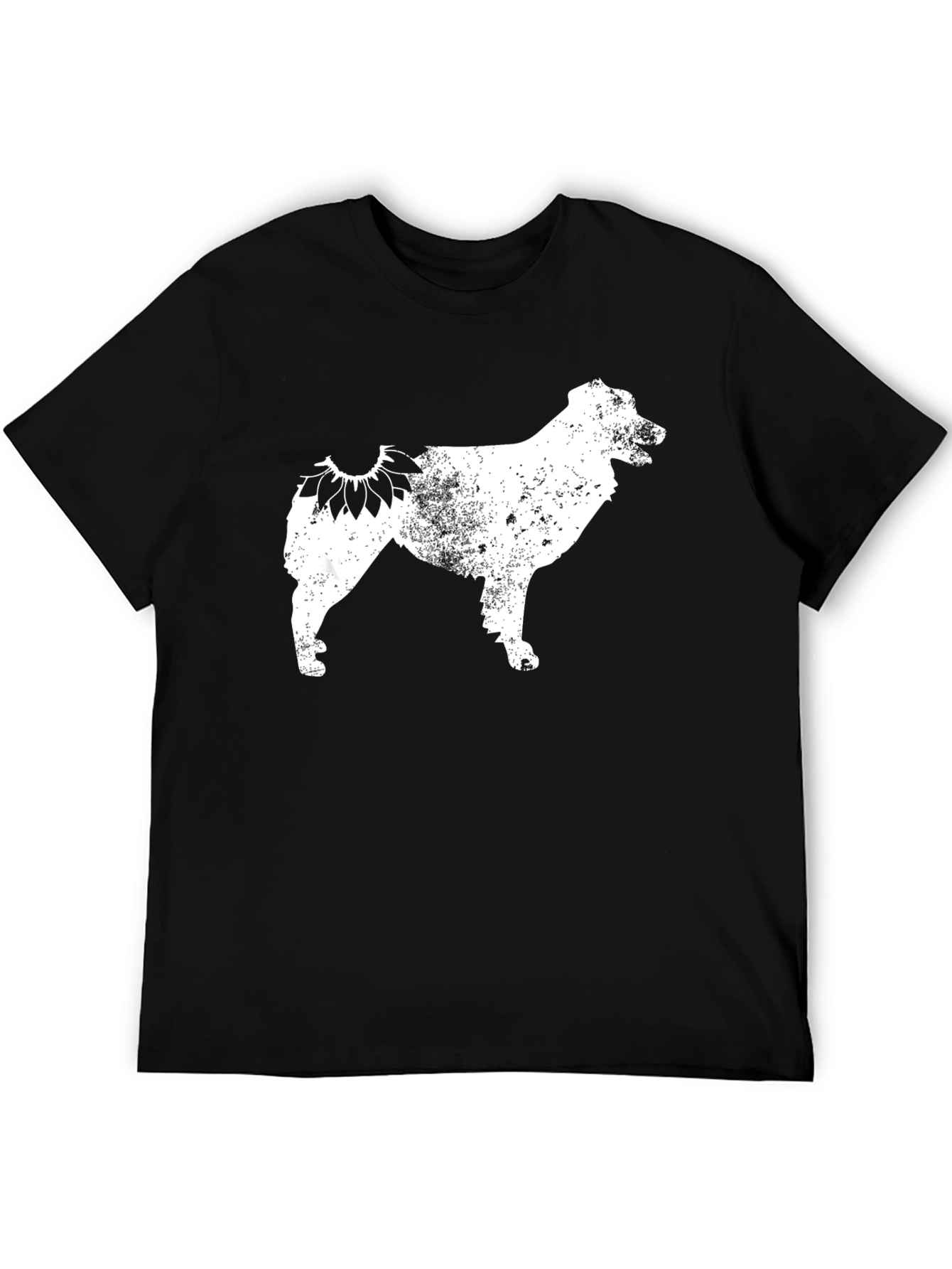 Sunflower Dog Silhouette T-Shirt – Rustic Dog Lover Tee