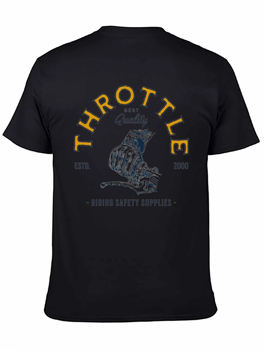 Throttle Rider Graphic Tee - Black Cotton