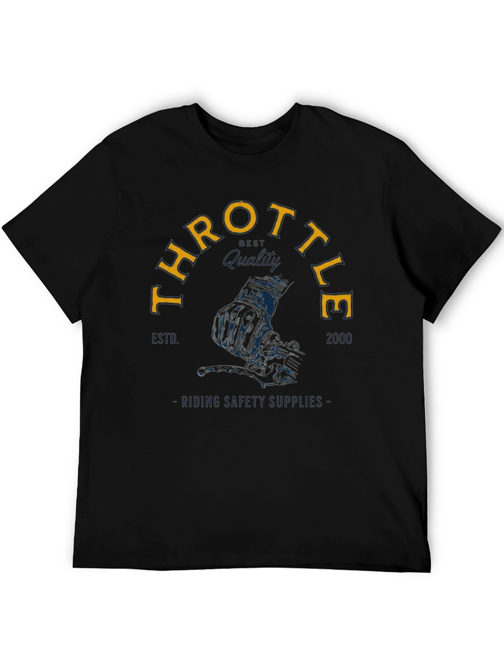 Throttle Rider Graphic Tee - Black Cotton