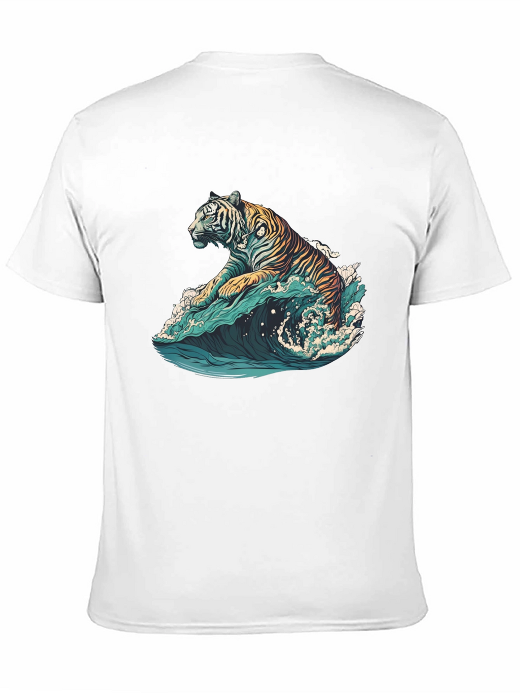 Tiger Wave Graphic Tee - Black