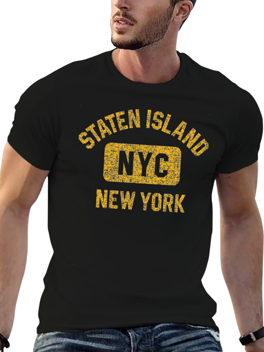 Staten Island NYC Black T-Shirt