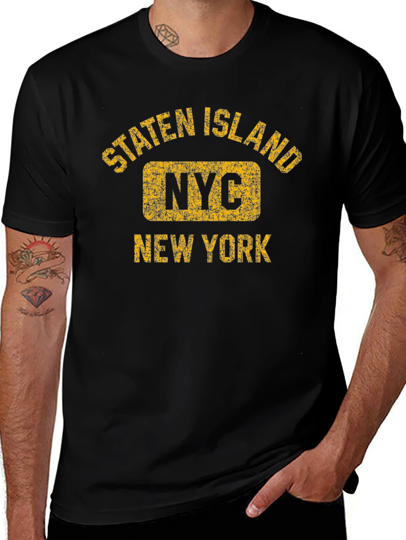Staten Island NYC Black T-Shirt
