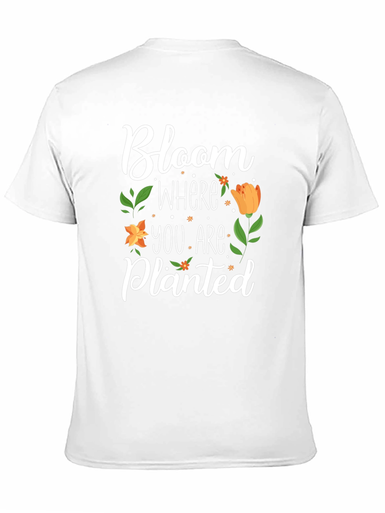 Bloom Where You Are Planted Black T-Shirt