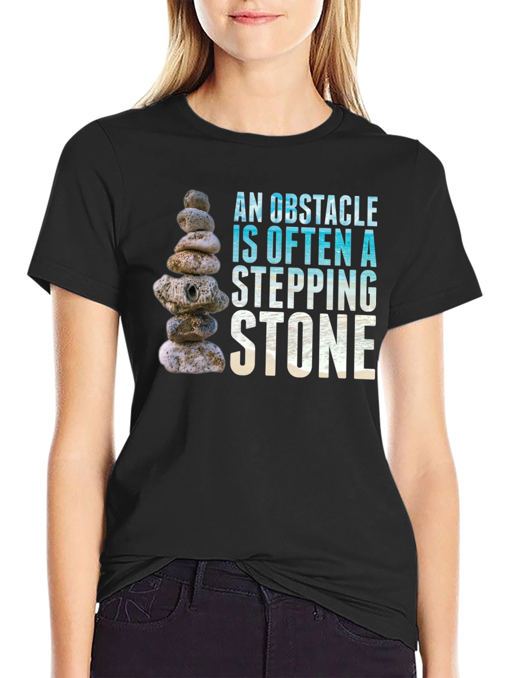Obstacle Stepping Stone Graphic T-Shirt