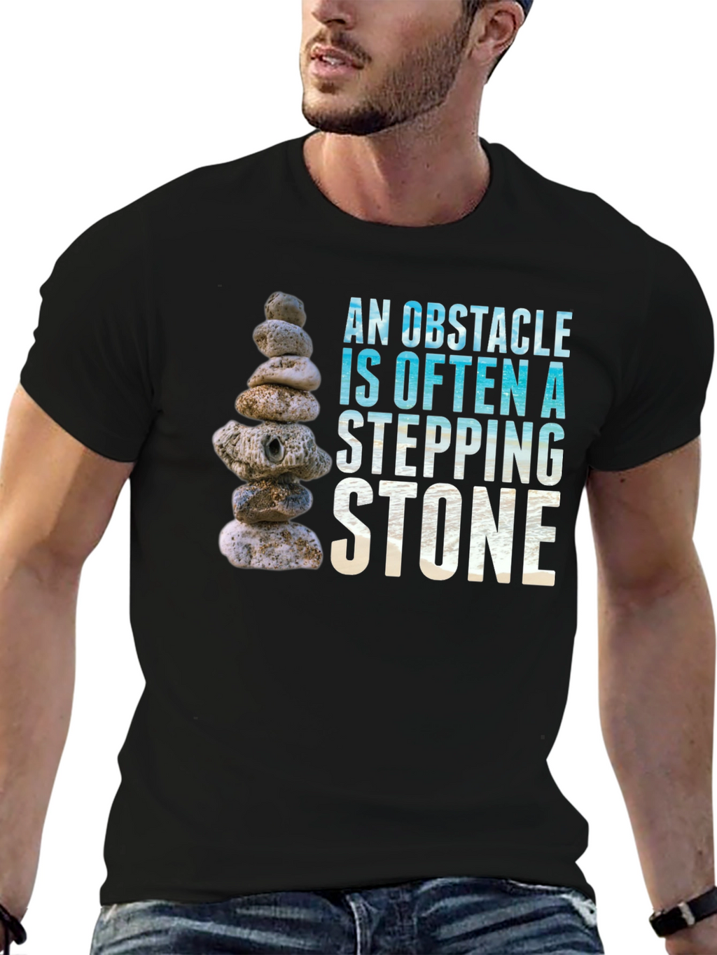 Obstacle Stepping Stone Graphic T-Shirt
