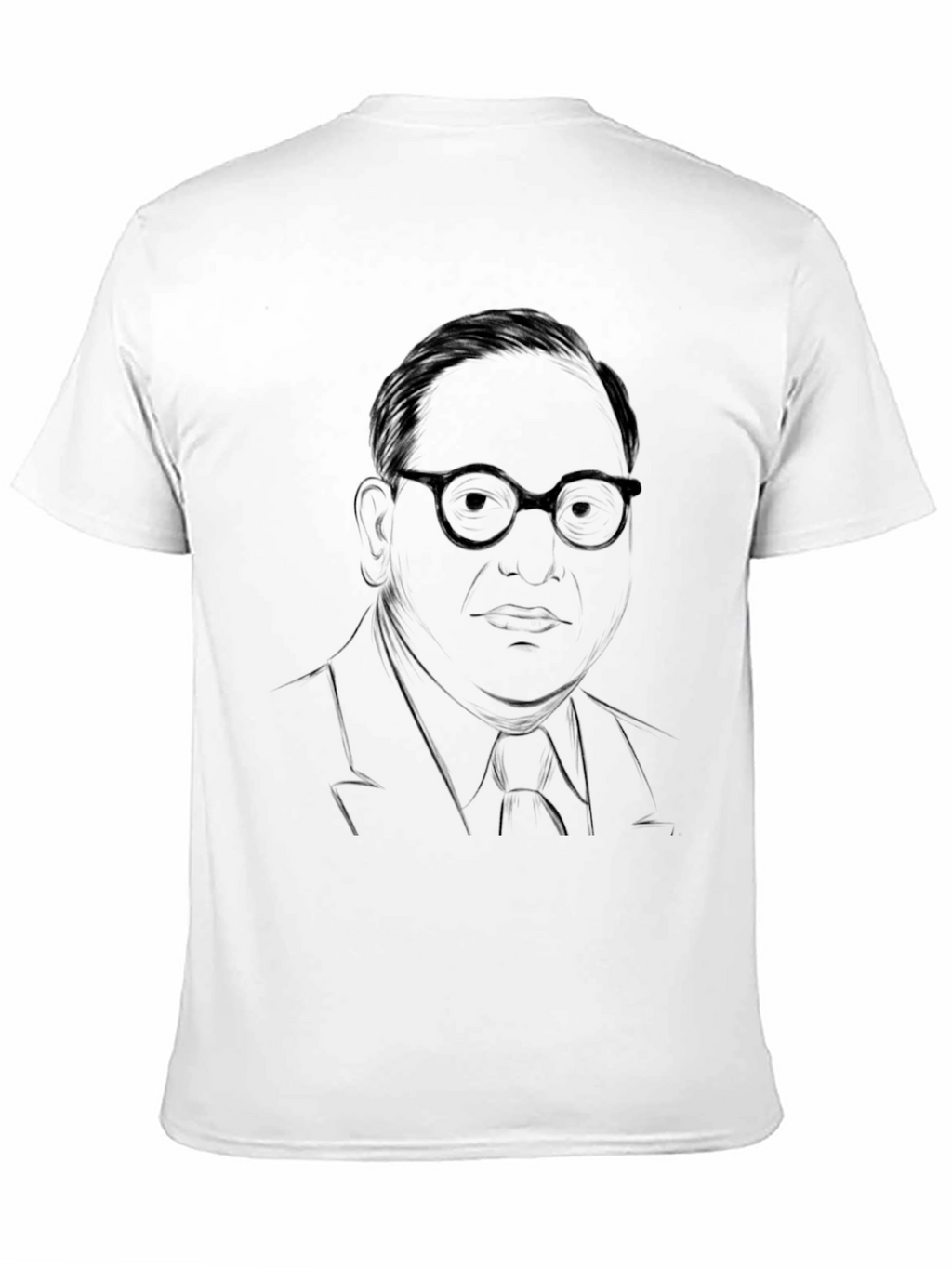 Mens Black T-Shirt with Portrait Graphic