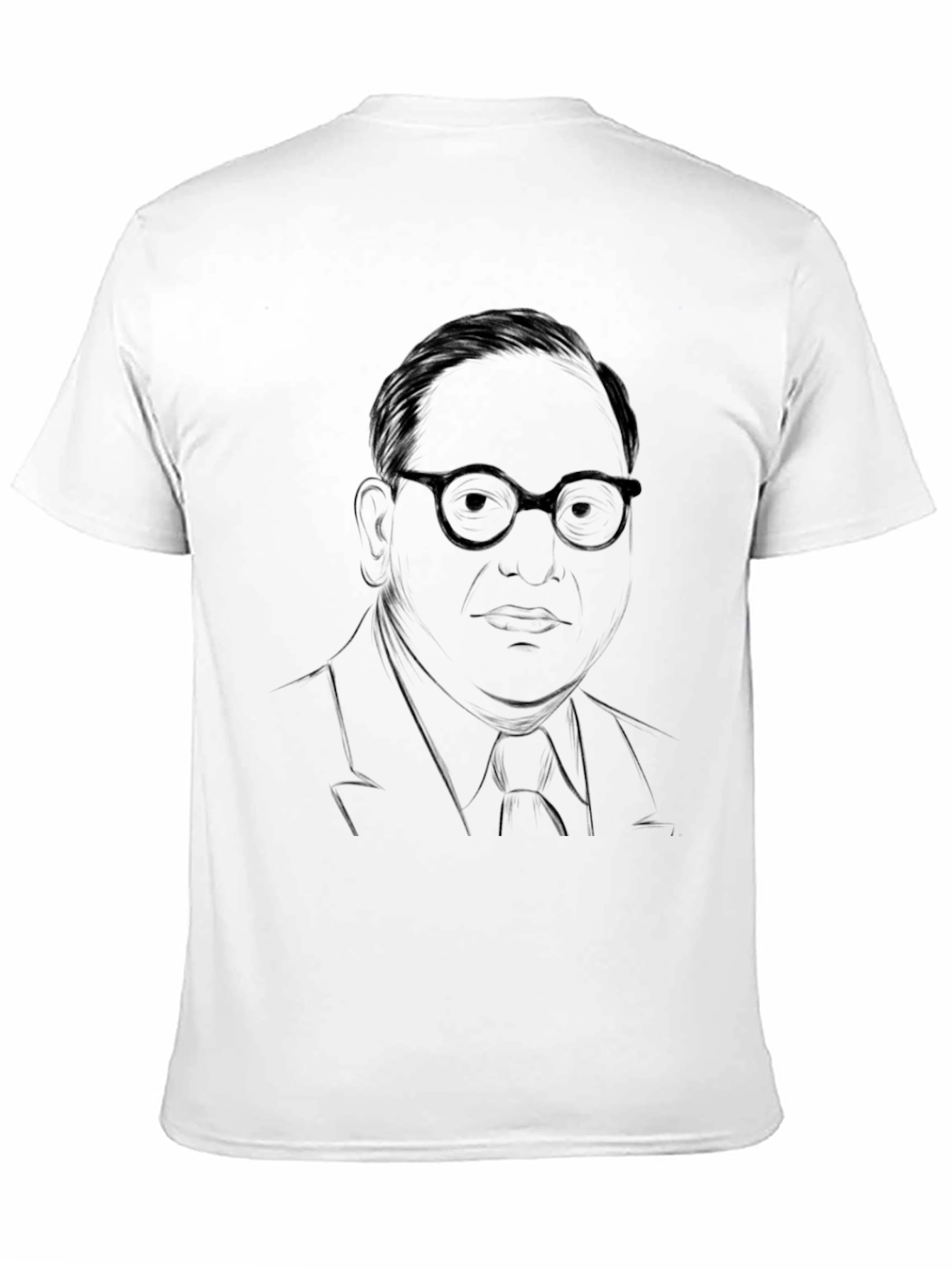 Mens Black T-Shirt with Portrait Graphic