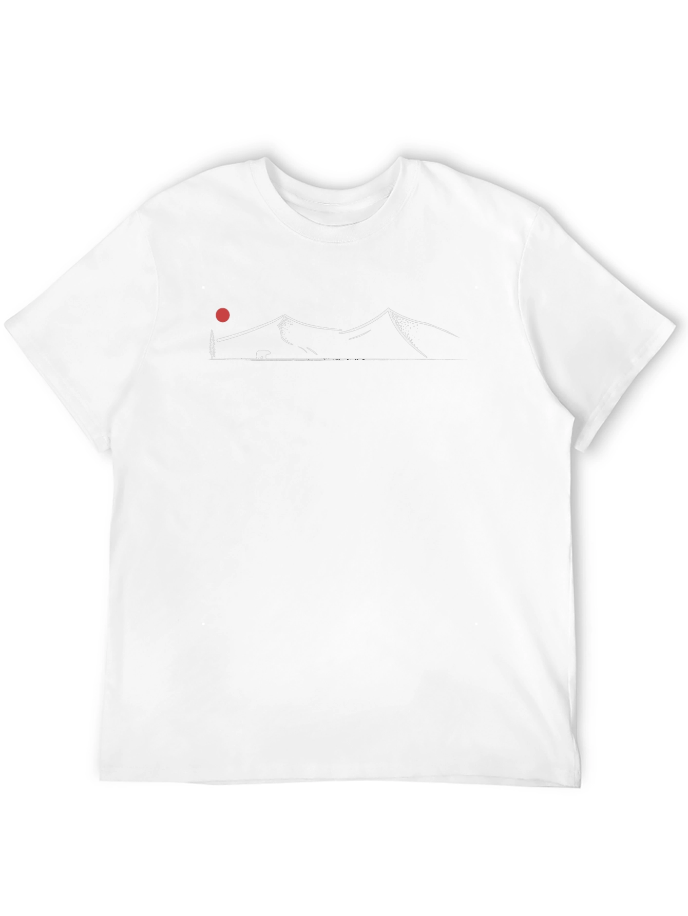 Mountain Bear Graphic Tee - Black Crew Neck T-Shirt