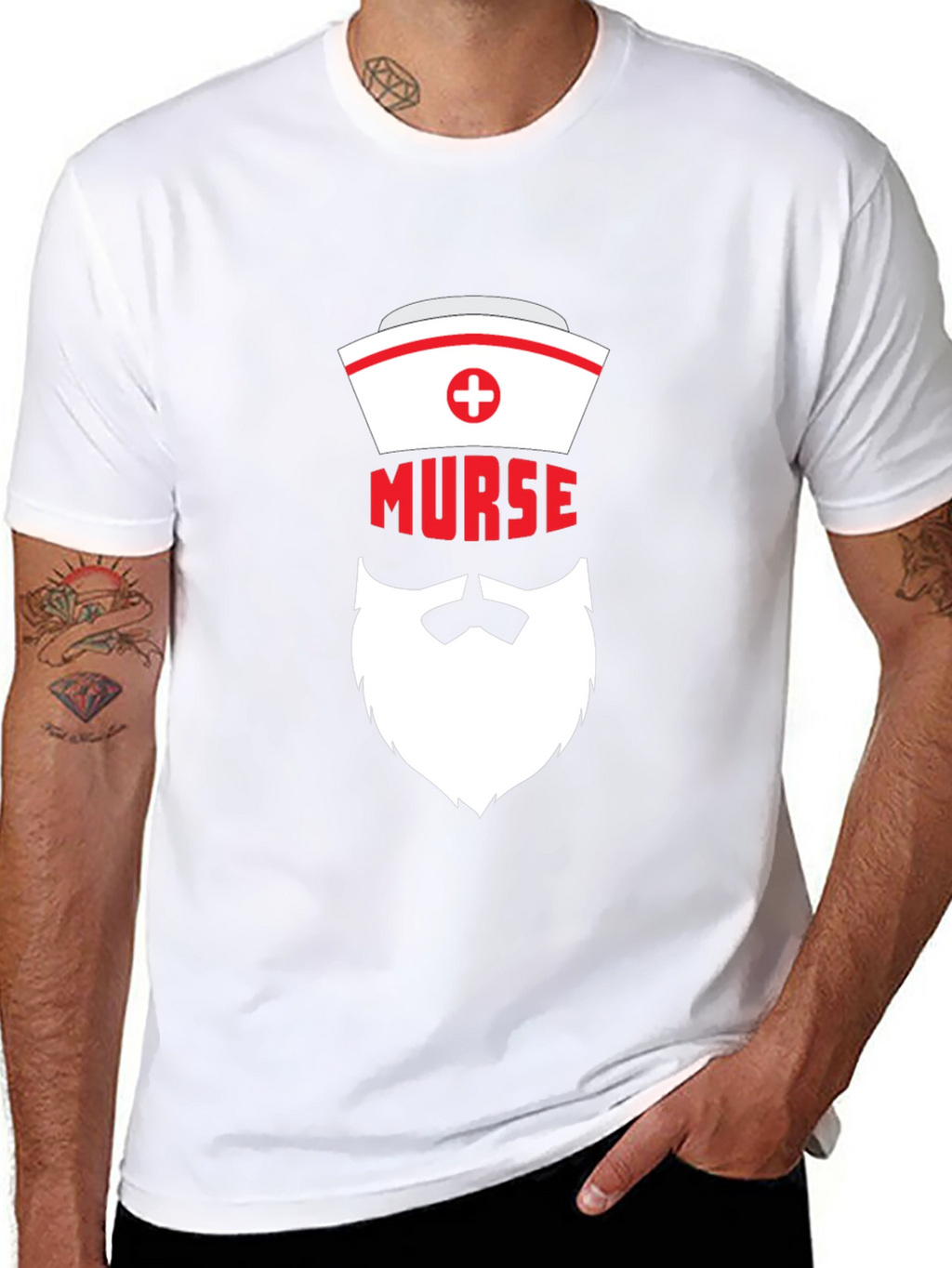 Murse T-Shirt - Bearded Nurse Humor Tee