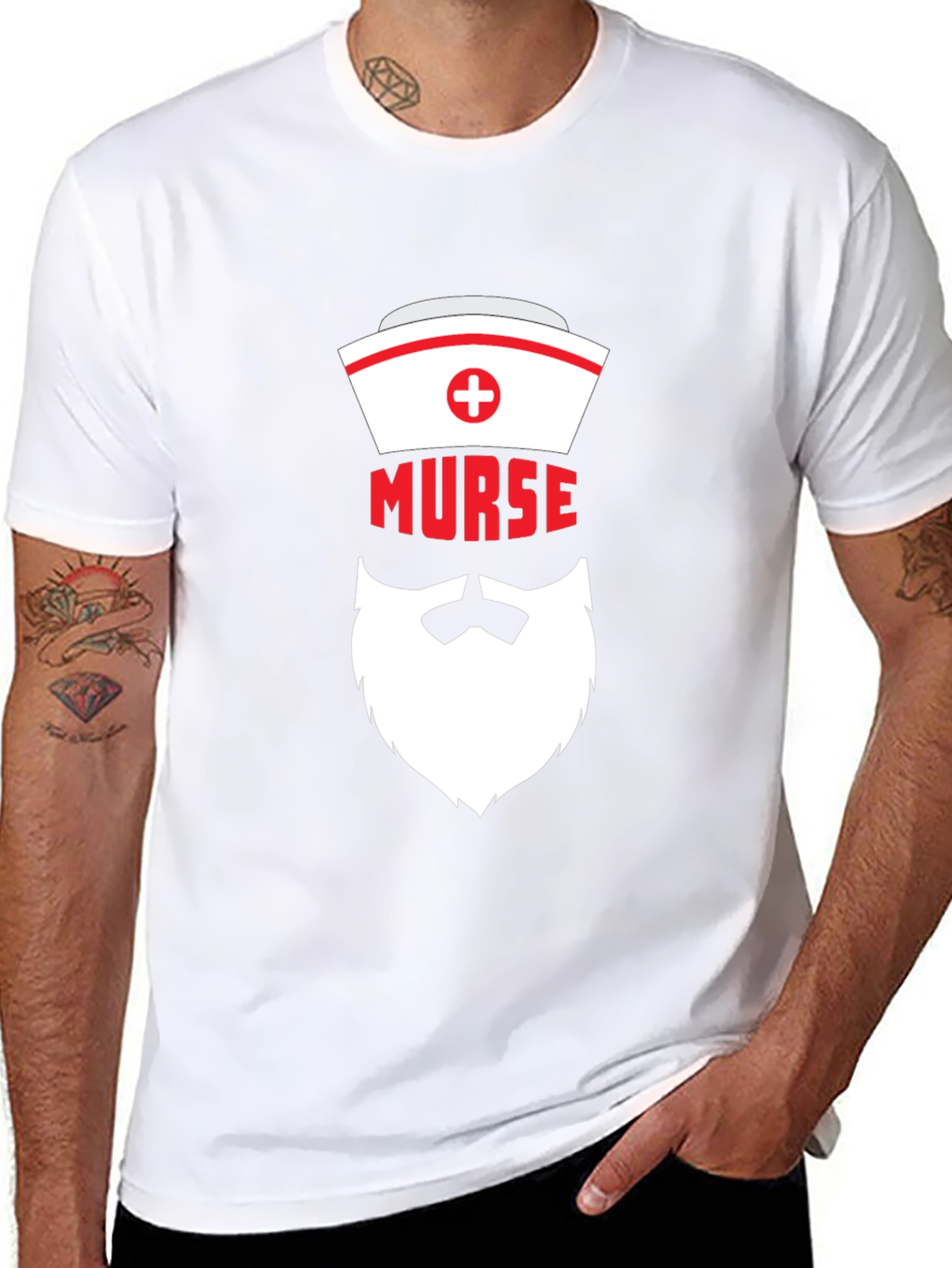 Murse T-Shirt - Bearded Nurse Humor Tee
