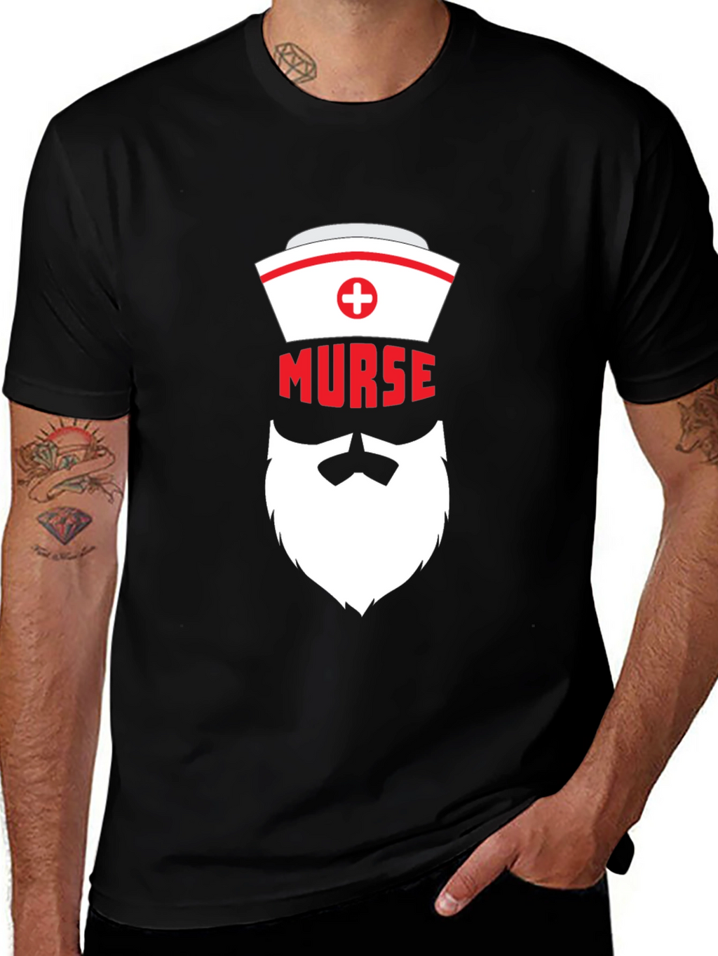 Murse T-Shirt - Bearded Nurse Humor Tee