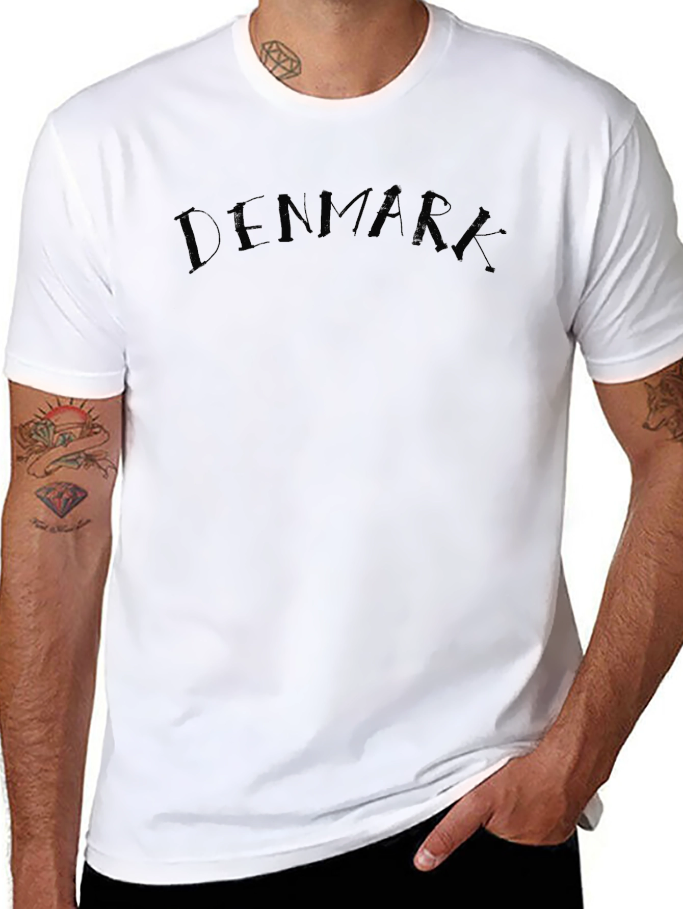Denmark Graphic T-Shirt - Black Casual Tee