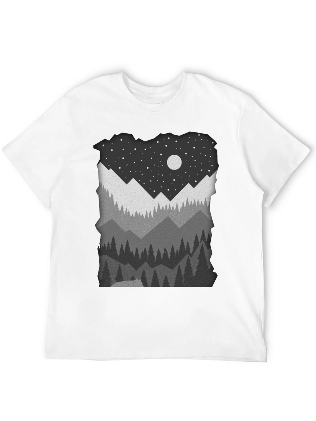Mountain Nightscape Graphic Tee - Nature Inspired Apparel