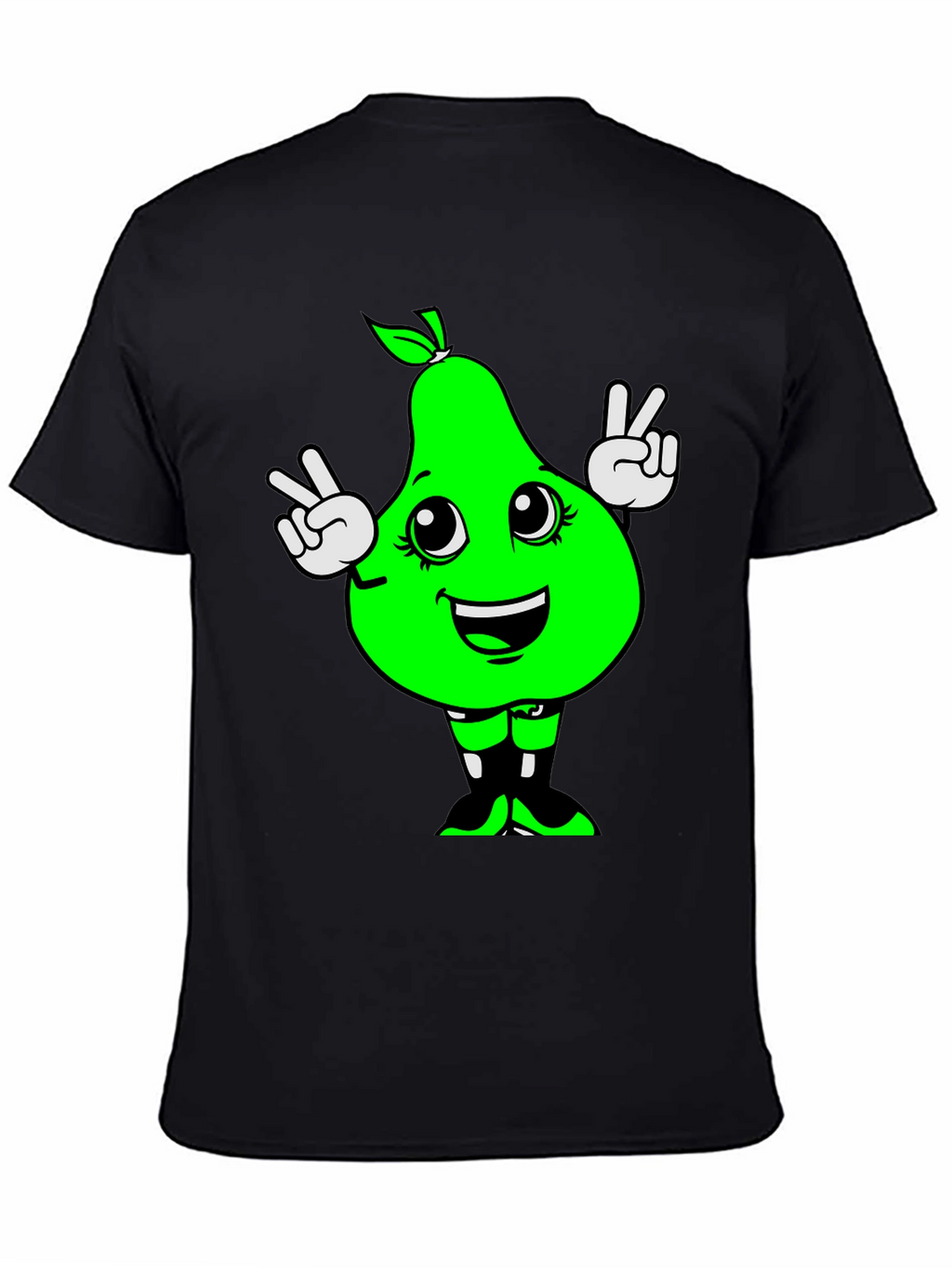 Funny Pear Peace Sign Graphic Tee