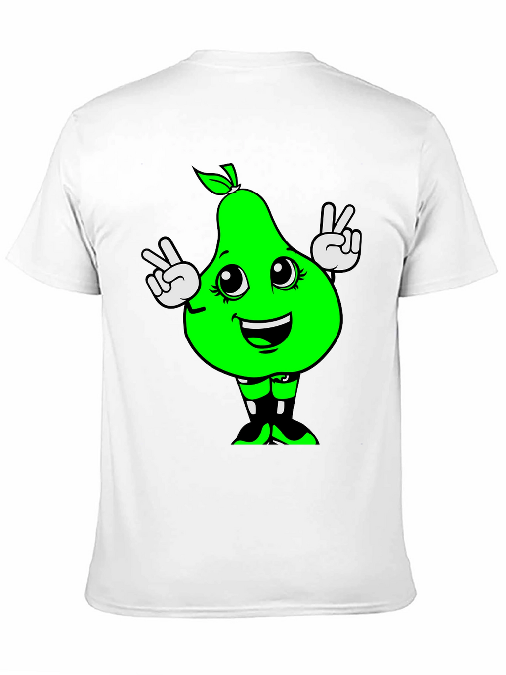 Funny Pear Peace Sign Graphic Tee
