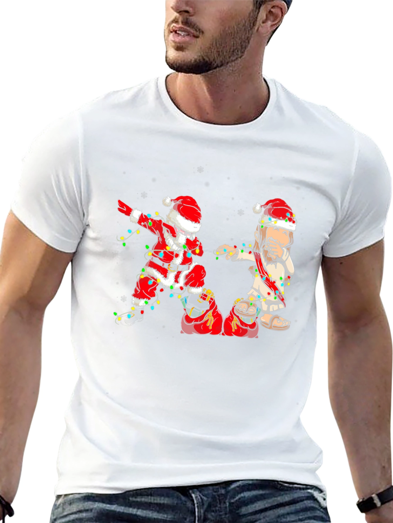 Dabbing Santa Jesus Christmas T-Shirt
