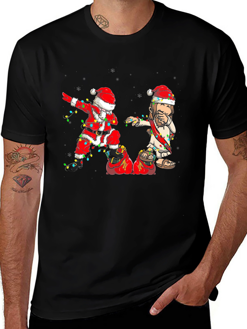 Dabbing Santa Jesus Christmas T-Shirt