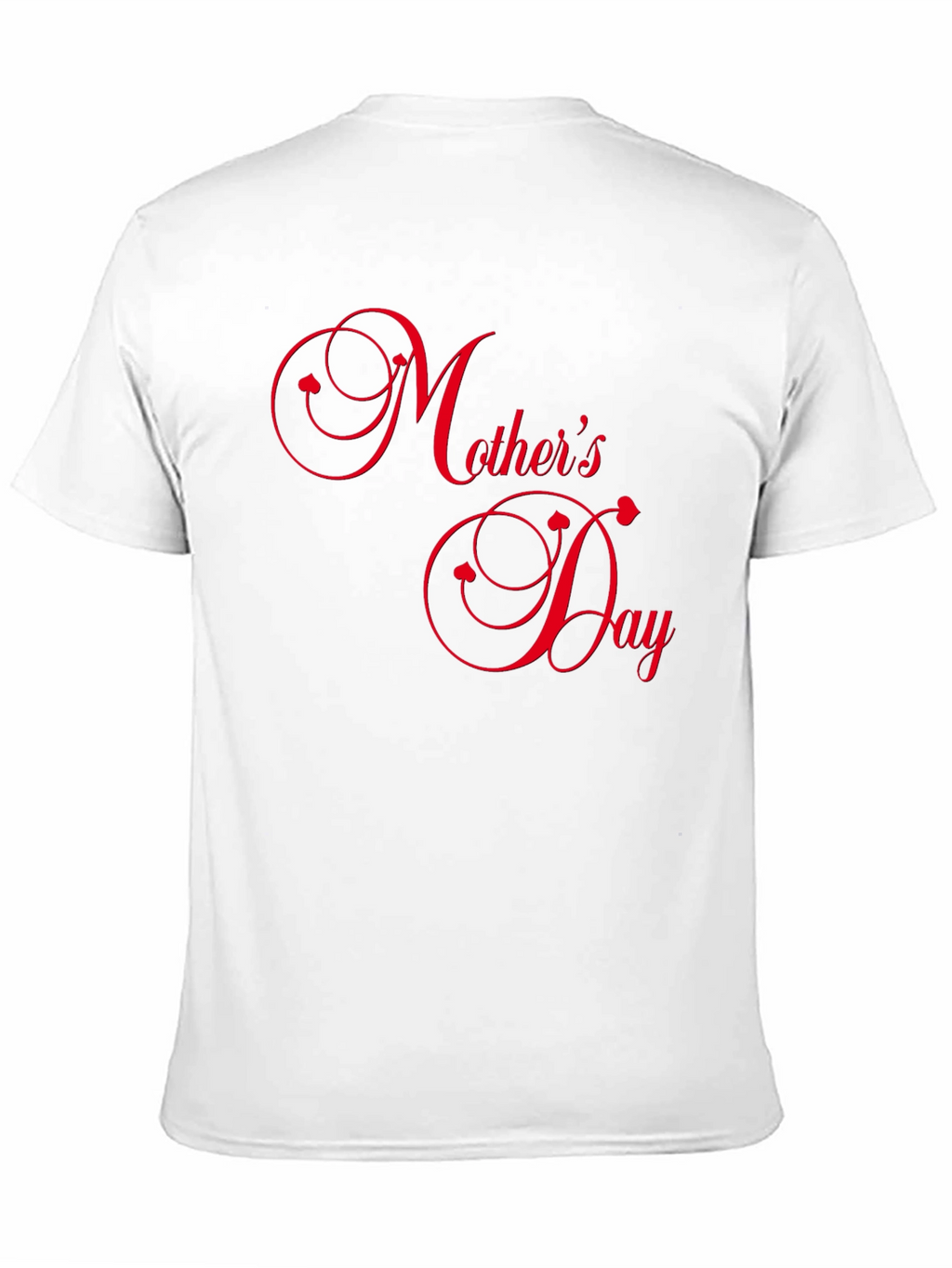 Mothers Day Black Tee with Red Text