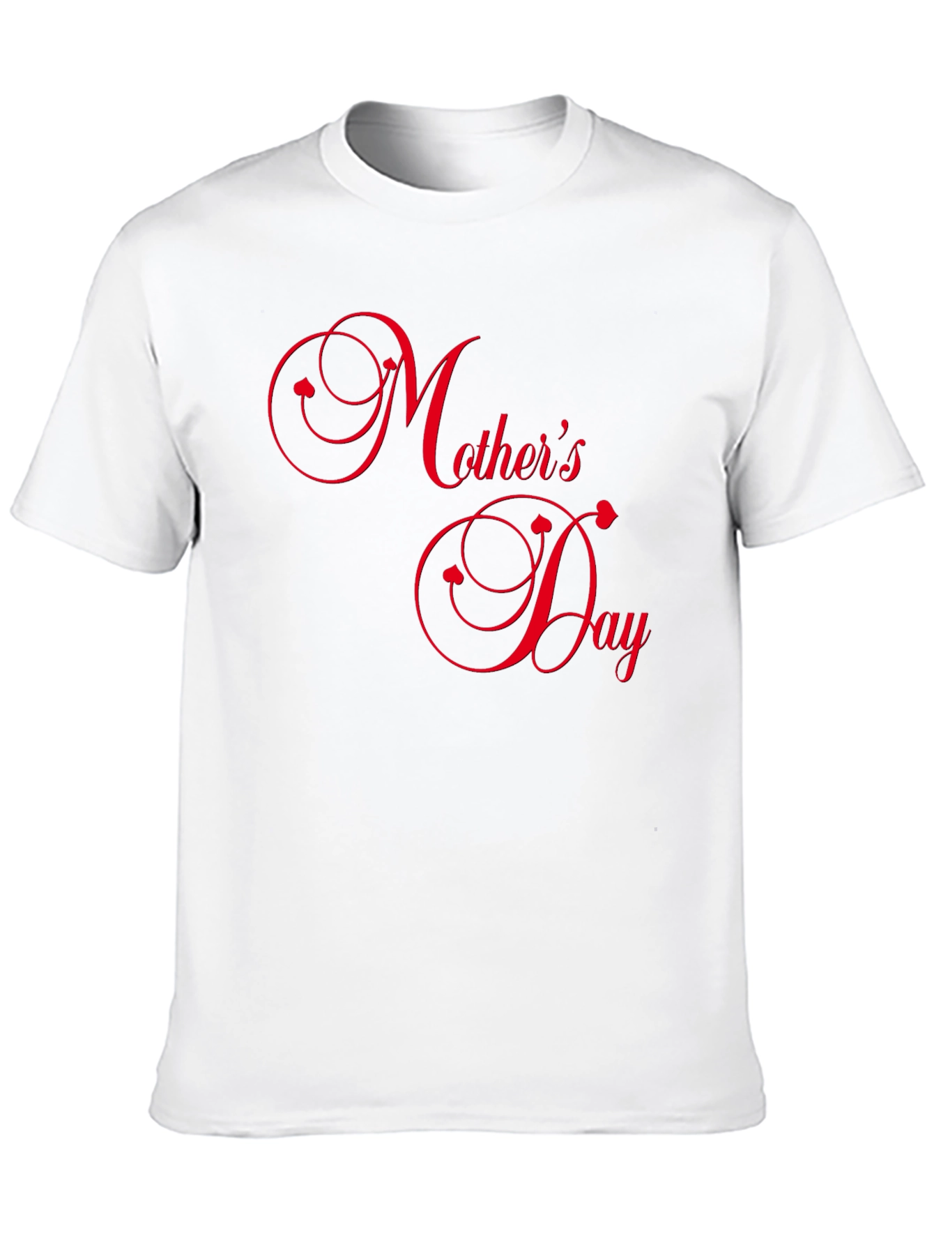 Mothers Day Black Tee with Red Text