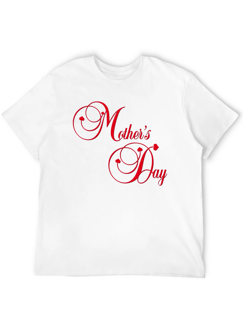 Mothers Day Black Tee with Red Text