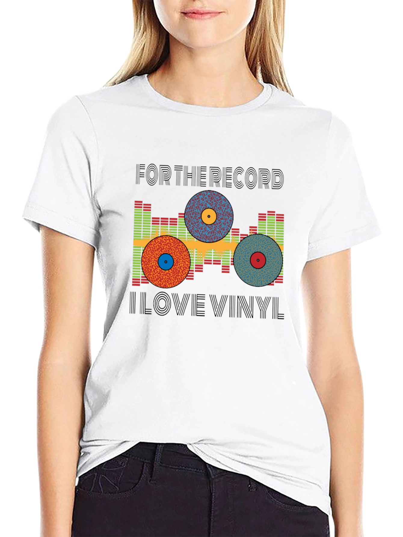For the Record I Love Vinyl Graphic Tee