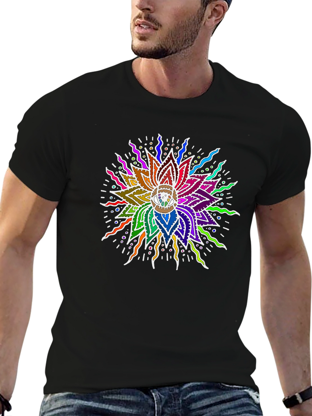 Vibrant Mandala Graphic Tee