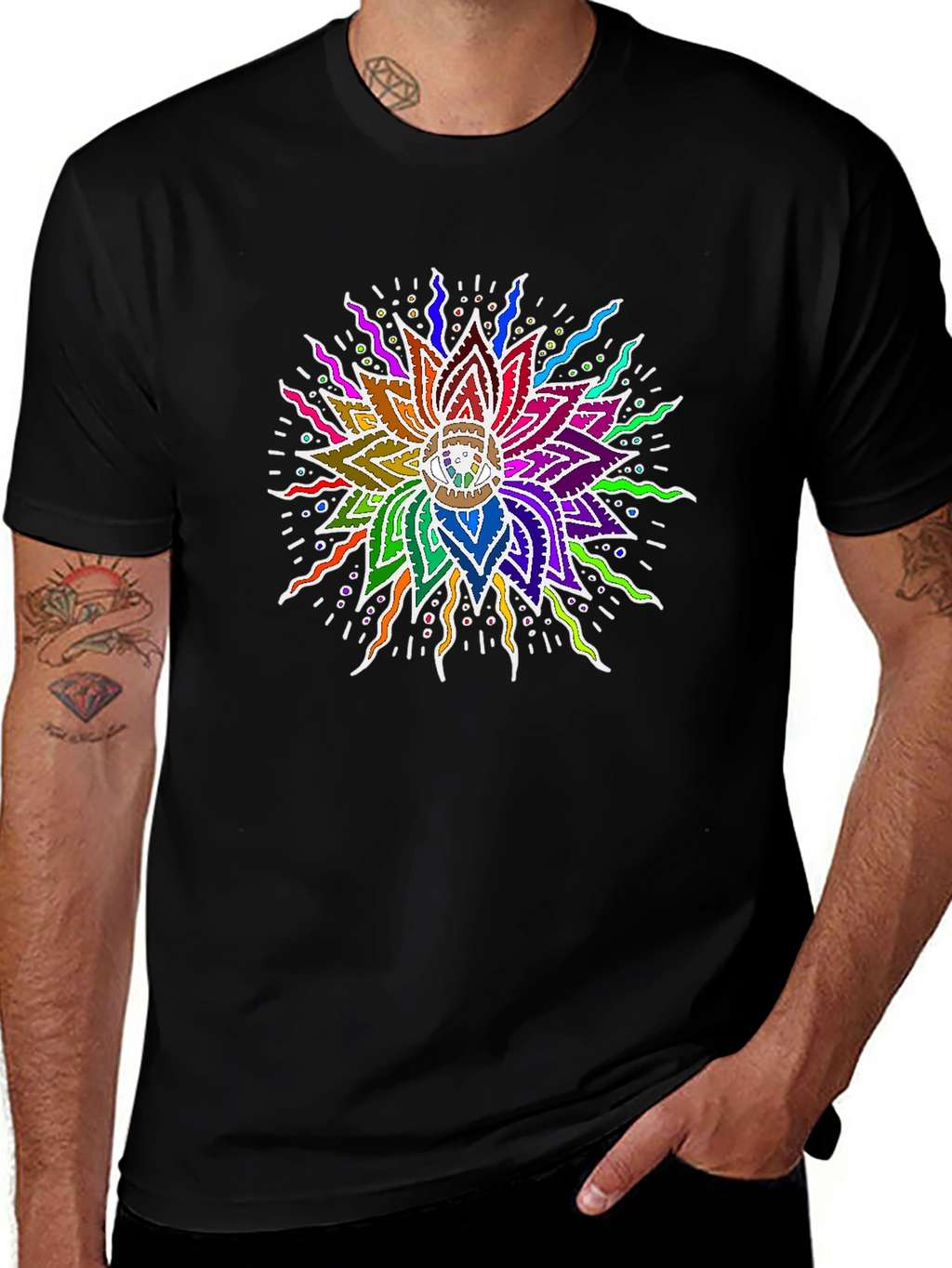 Vibrant Mandala Graphic Tee