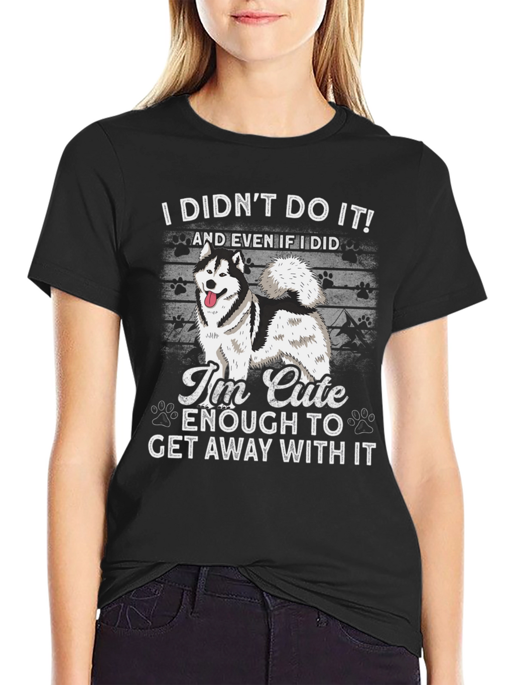 Funny Dog Graphic T-Shirt - I Didnt Do It!