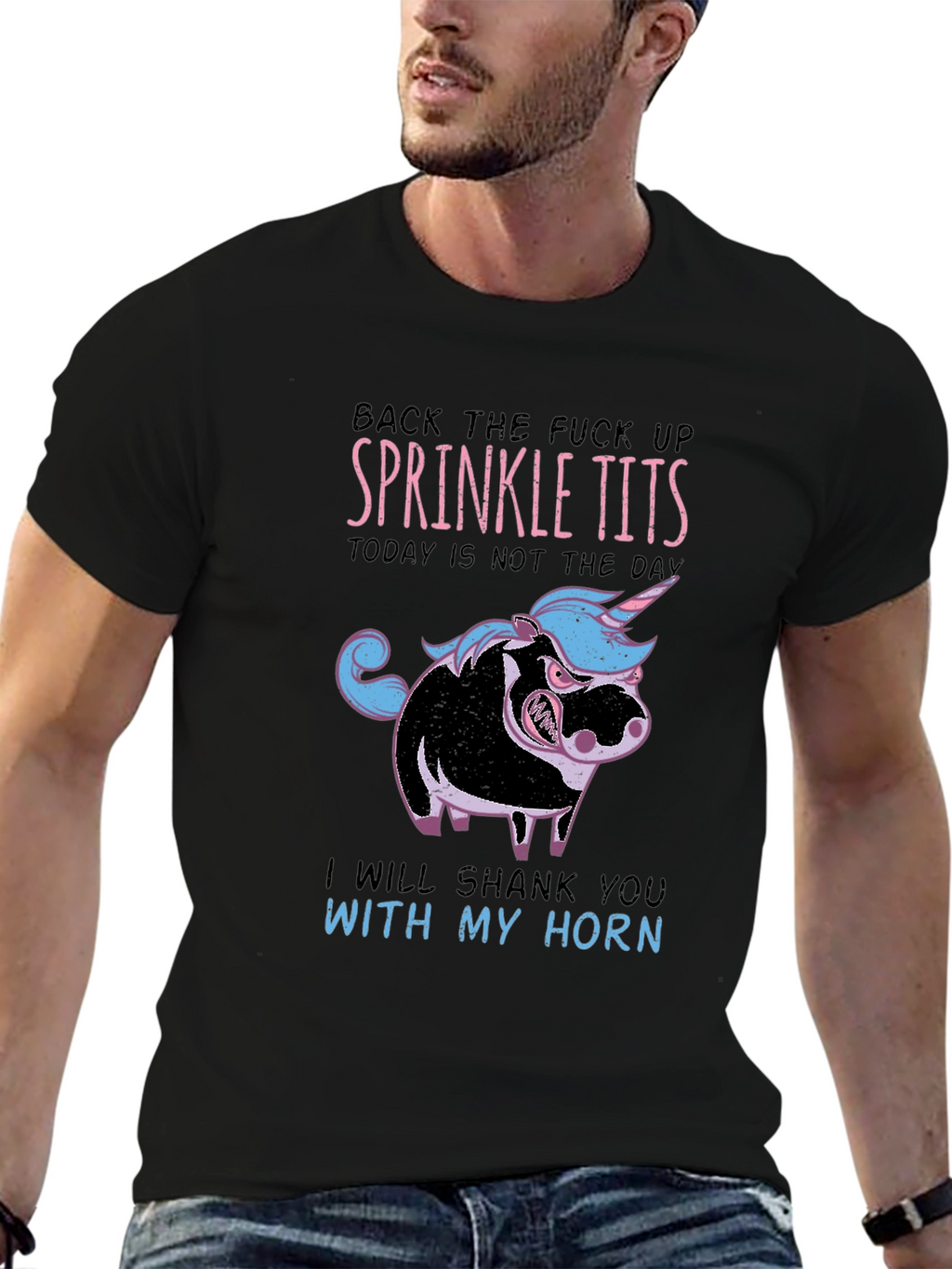 Funny Sprinkle Tits Graphic T-Shirt